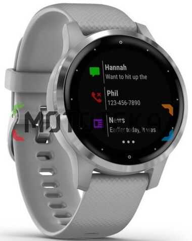 Смарт часы Garmin (Гармин) Vivoactive 4S серебристо-серые (010-02172-04) Смарт часы Garmin (Гармин) Vivoactive 4S серебристо-серые (010-02172-04)